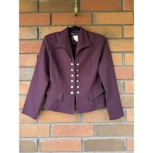 All That Jazz Double Breasted Jacket Dancer Punk Vintage 90's | Plum |‎ Size 7/8